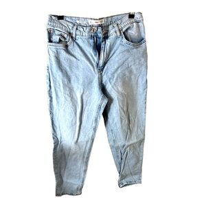 Mango MNG Women's Mom High Waist Ankle Jeans LC7 Medium Blue US Size 10